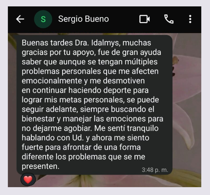 Testimonio de un consultante de Idalmys Martínez