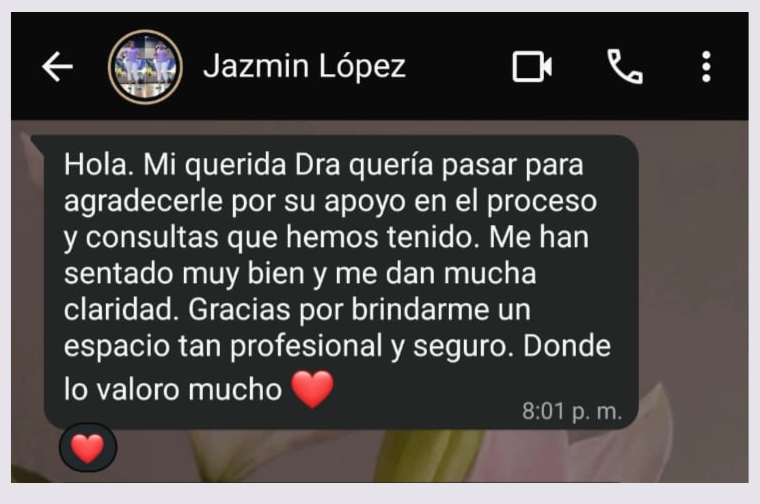 Testimonio de un consultante de Idalmys Martínez